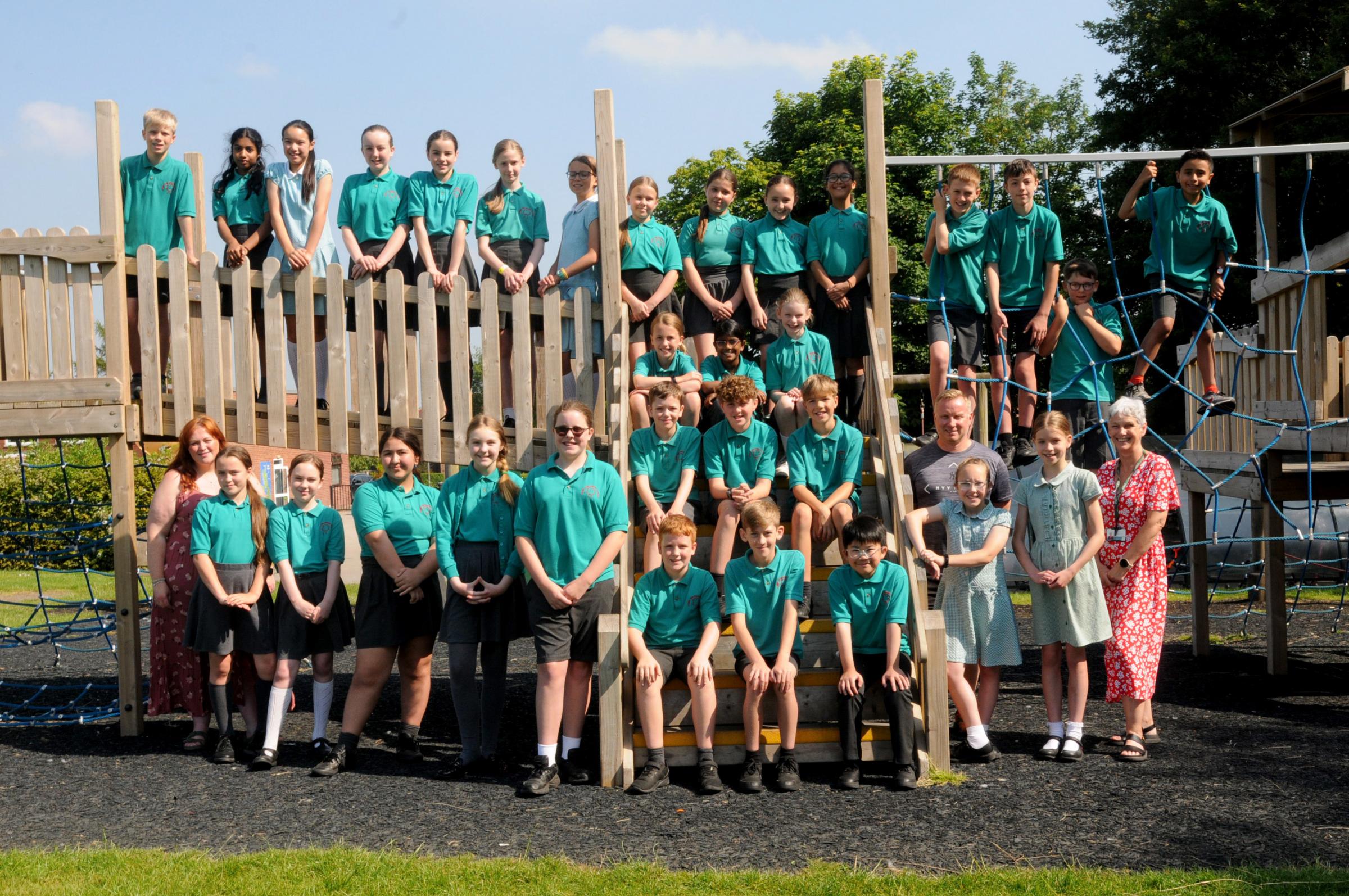 Mr James Hughes and Mrs Evey Perrins class at Cherry Tree Primary School