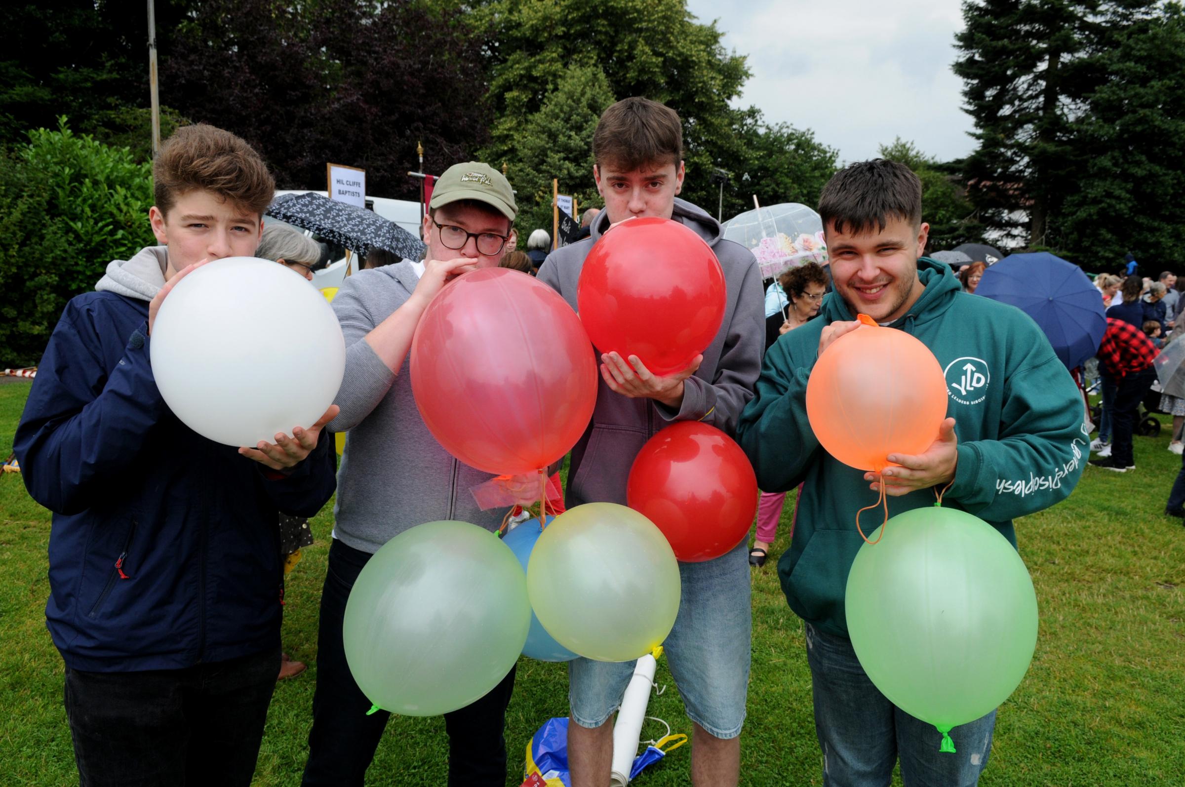 With Hill Cliffe Baptist, from left, Sam Gray, Harry Mcphail. Filipe Coelho, Isaac Jepson