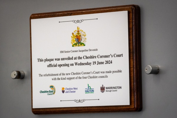 A plaque has been installed at the court