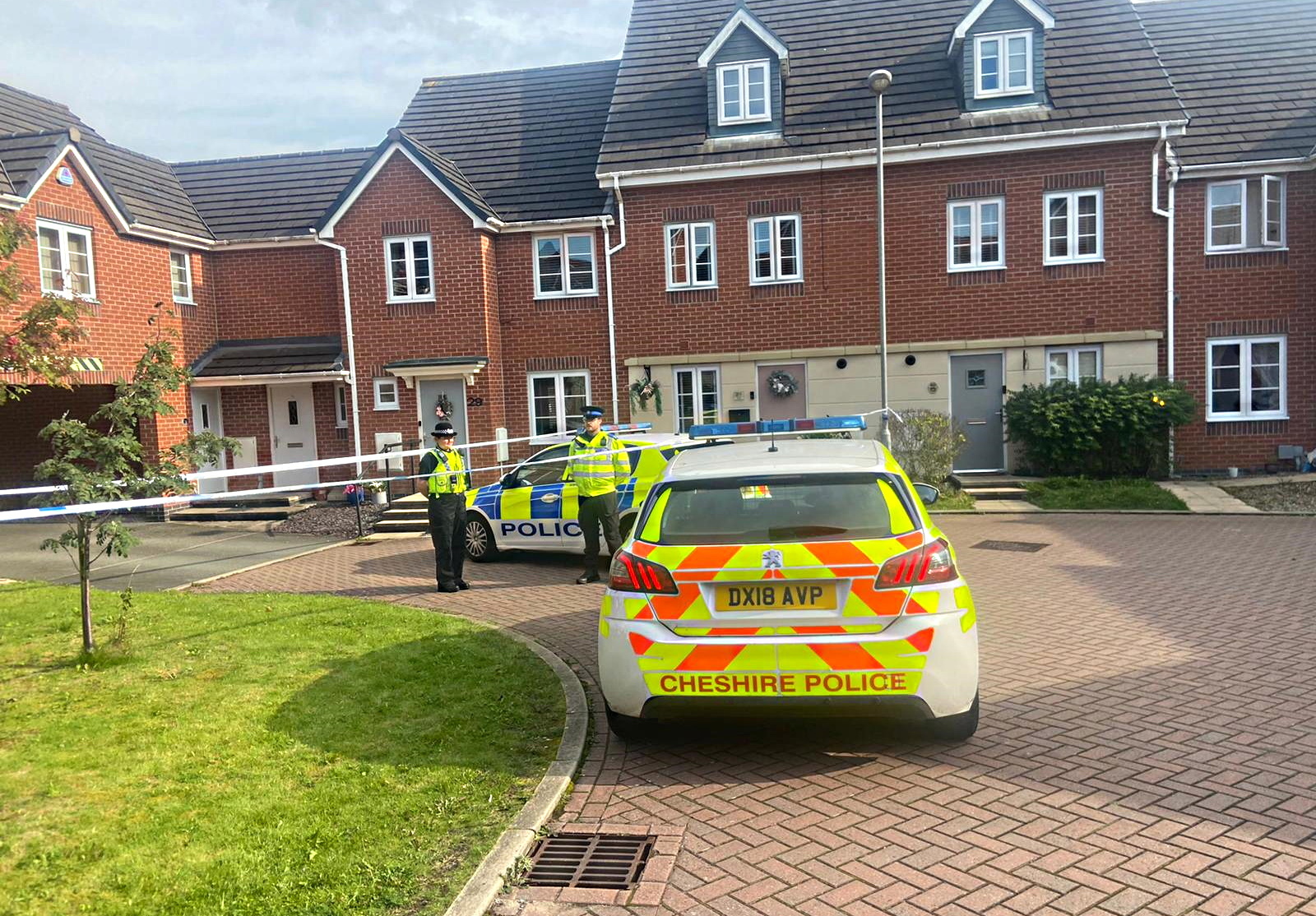 Police at the crime scene on Phoenix Place in Chapelford