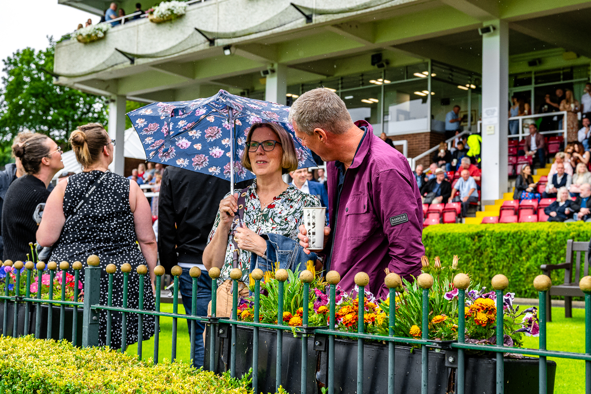 People enjoy Haydock Park as the racecourse welcomes Busted. Picture: Mark Ellis