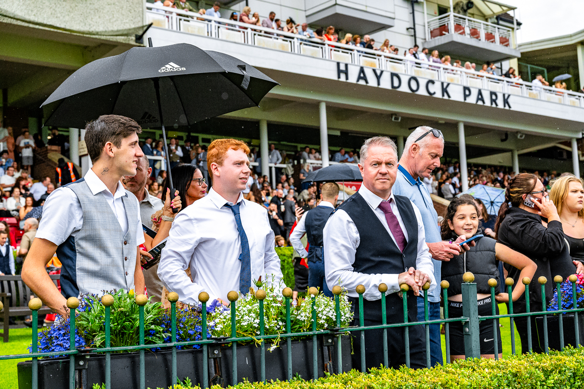 People enjoy Haydock Park as the racecourse welcomes Busted. Picture: Mark Ellis