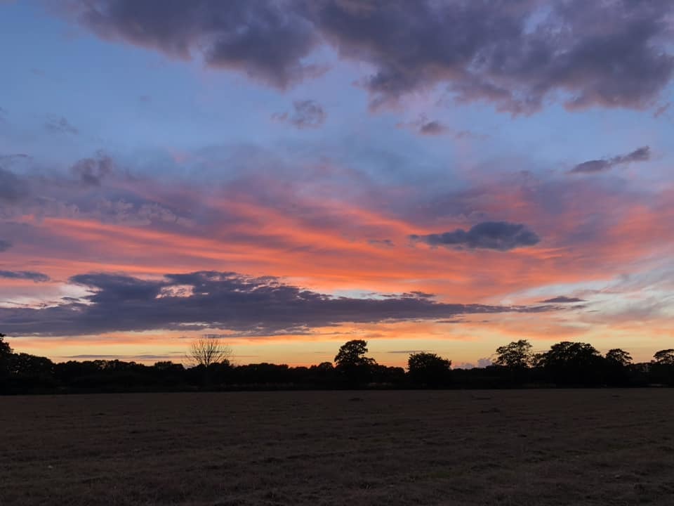 Pink skies over Culcheth by Heather Peddie