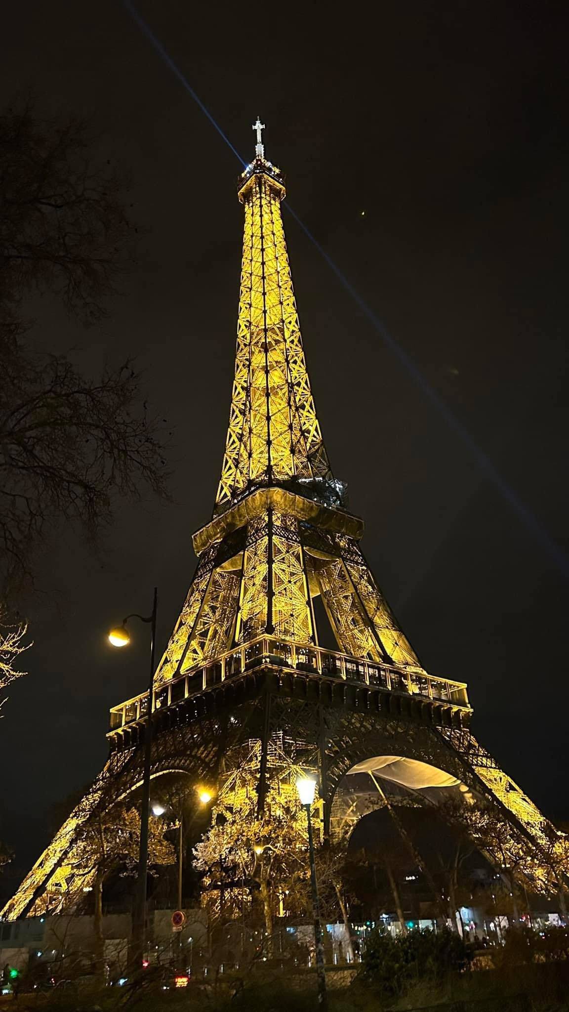 The Eiffel Tower at night