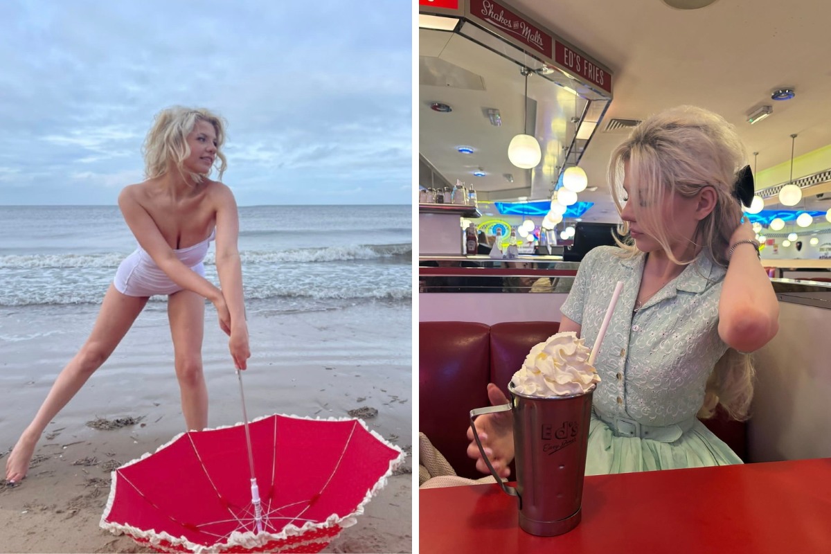 Claudia Silcock, from Warrington, embracing 1950s fashion. Picture: SWNS