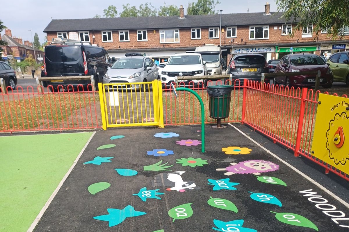 The new upgraded play area at Culcheth Village Green