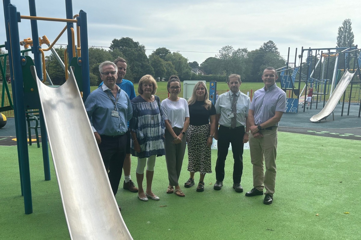 The new upgraded play area at Culcheth Village Green