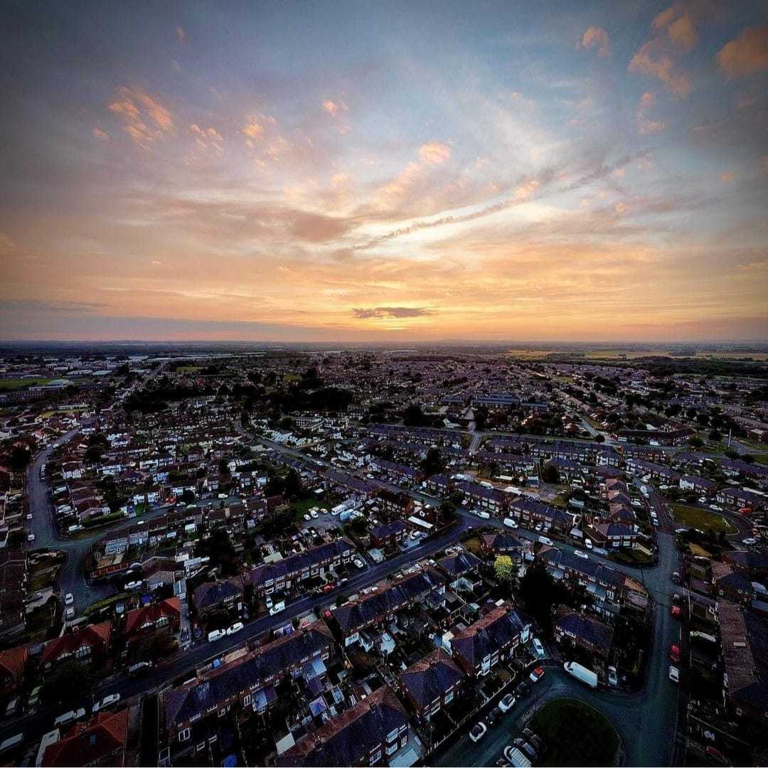 High above Warrington by Alan Finn