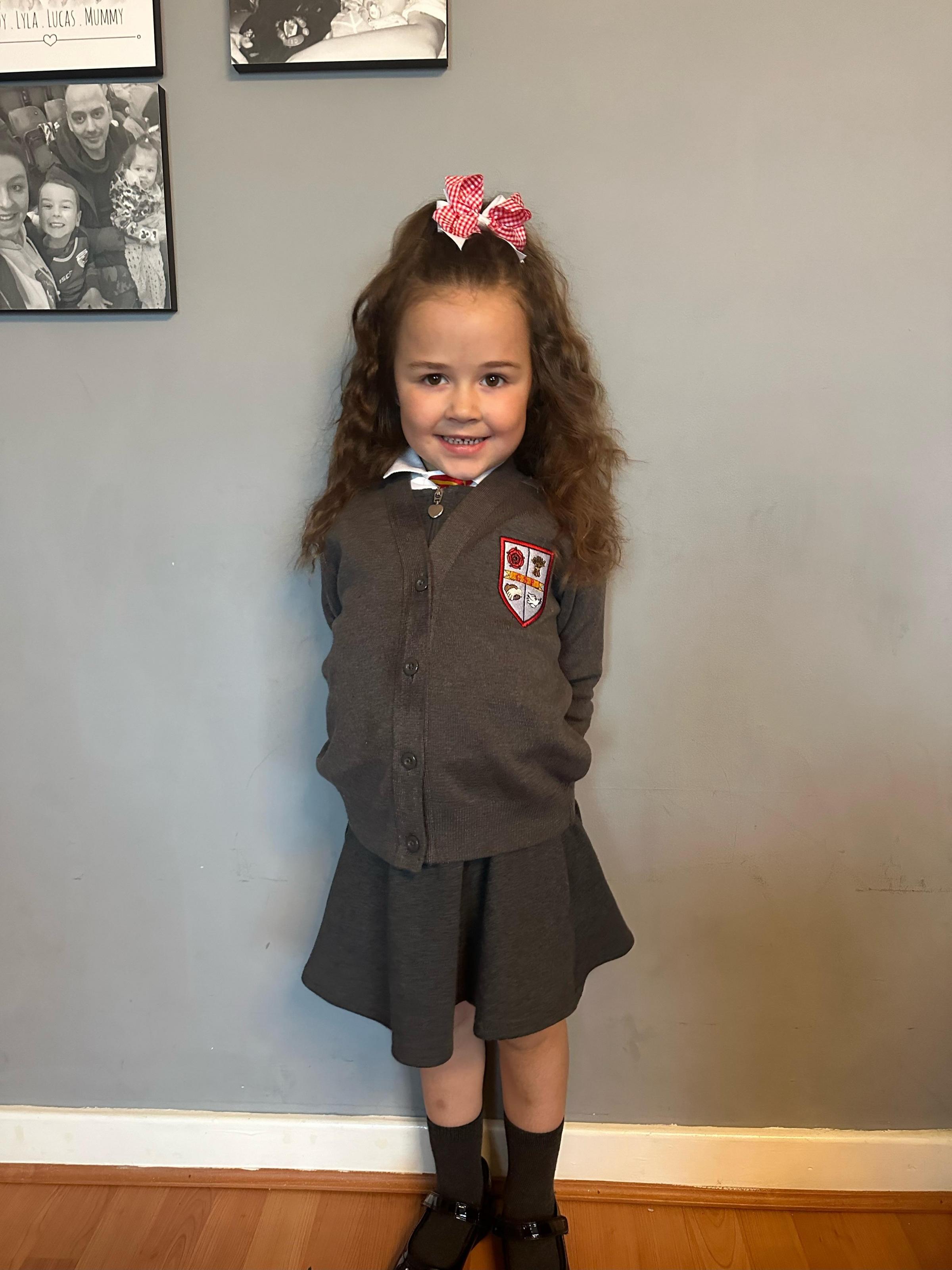 Lylas first day at school today, Tuesday