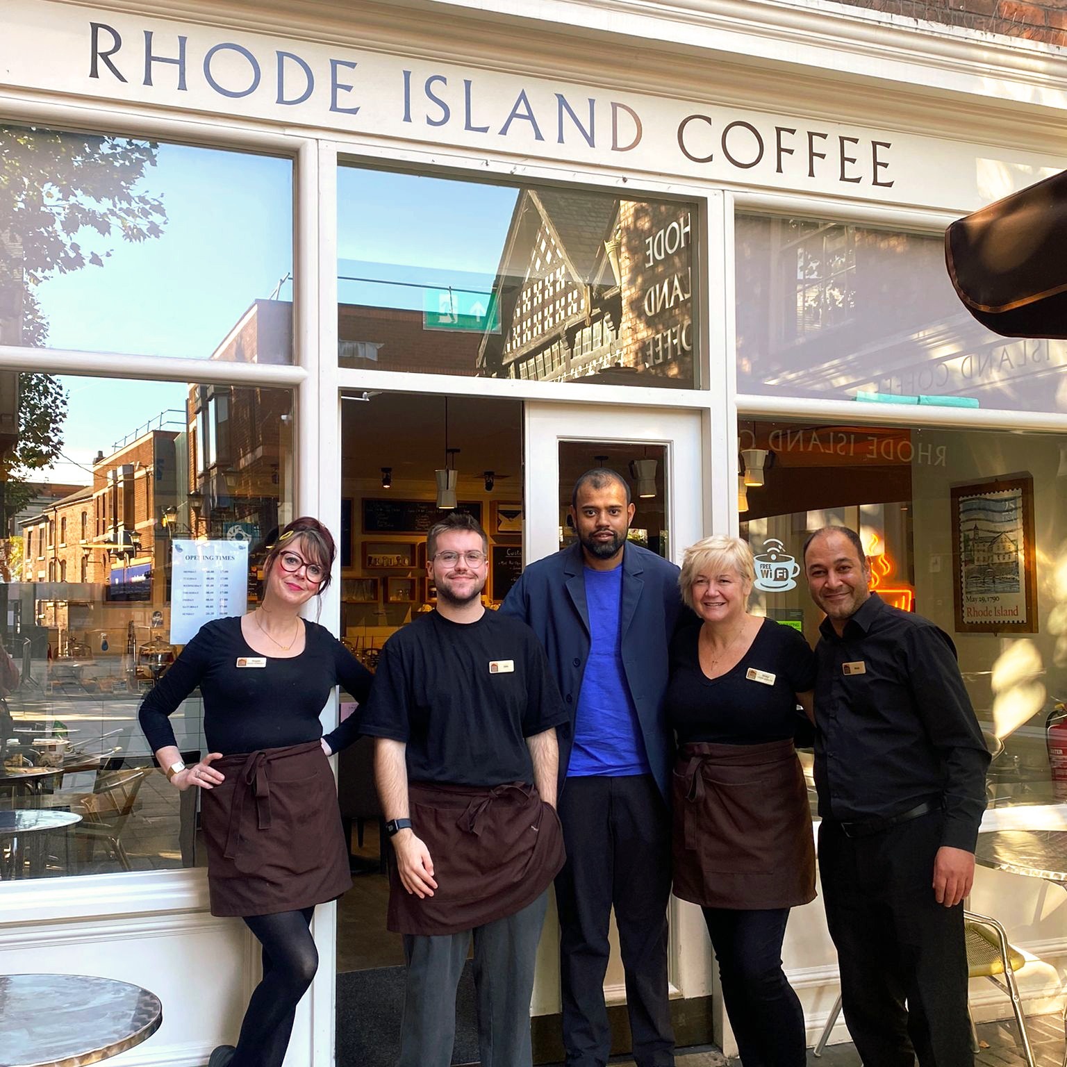 The Rhode Island team - (from left) Angela English, Jake Tickle, Ravi Ruia, Nicola Blackburn and Moss Osuli