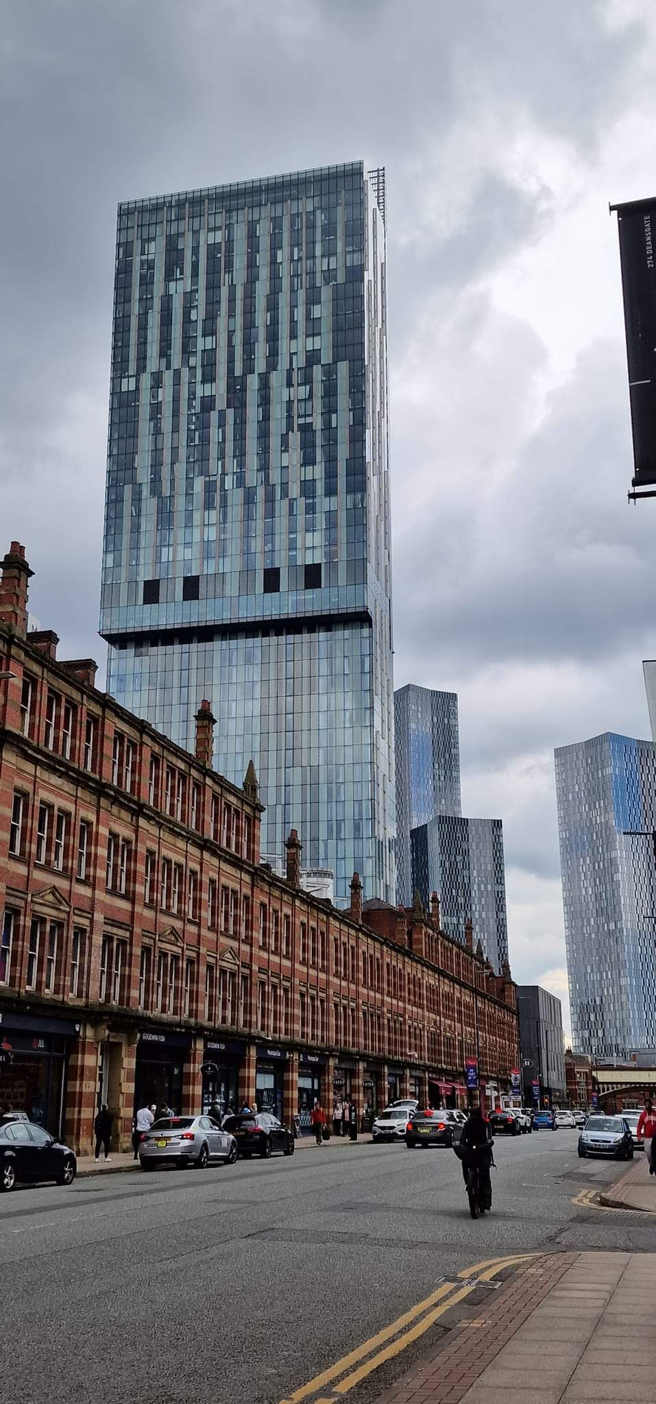 Contrasting old and new, Deansgate, Manchester