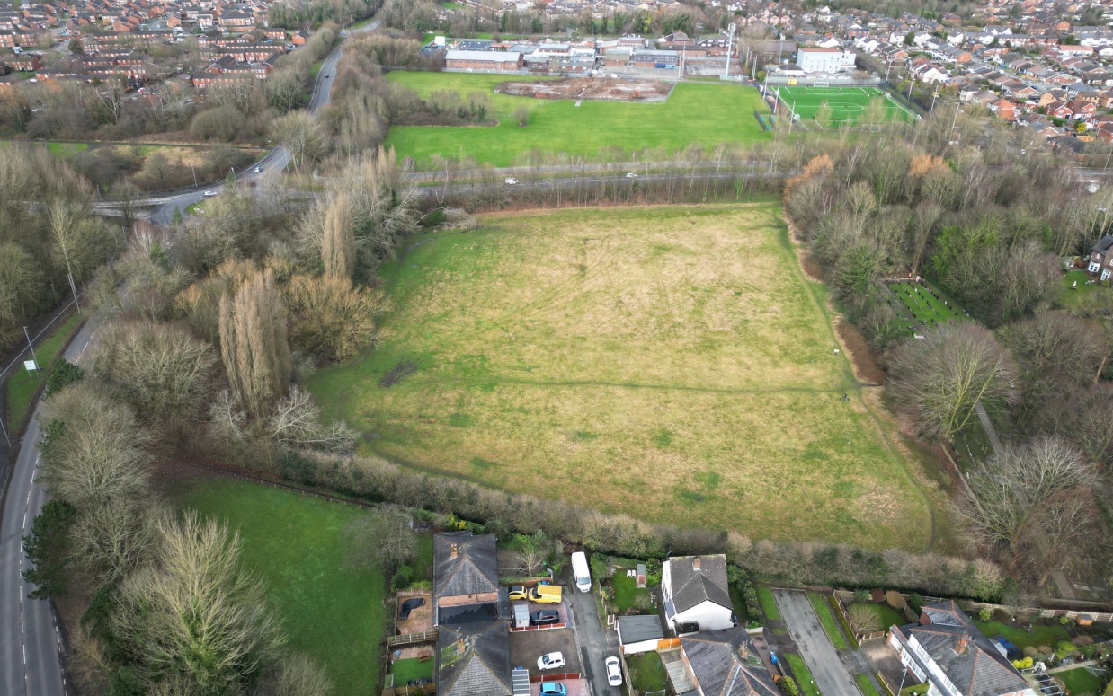 The application site in Padgate, on the corner of Blackbrook Avenue and Birchwood Way