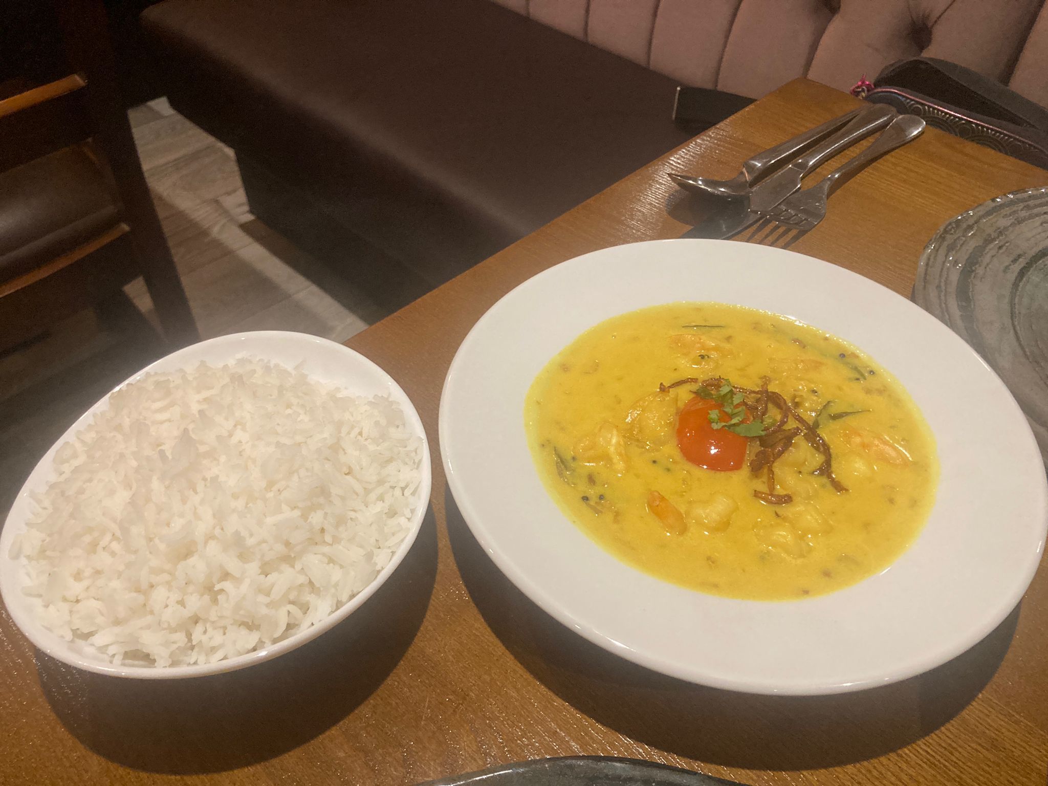 Prawn and mango curry