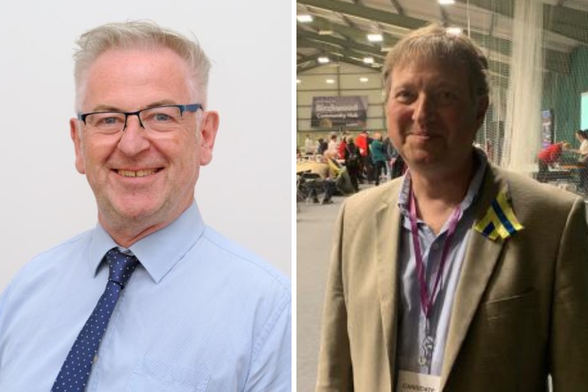 Cllr Neil Johnson and former Tory councillor Nigel Balding