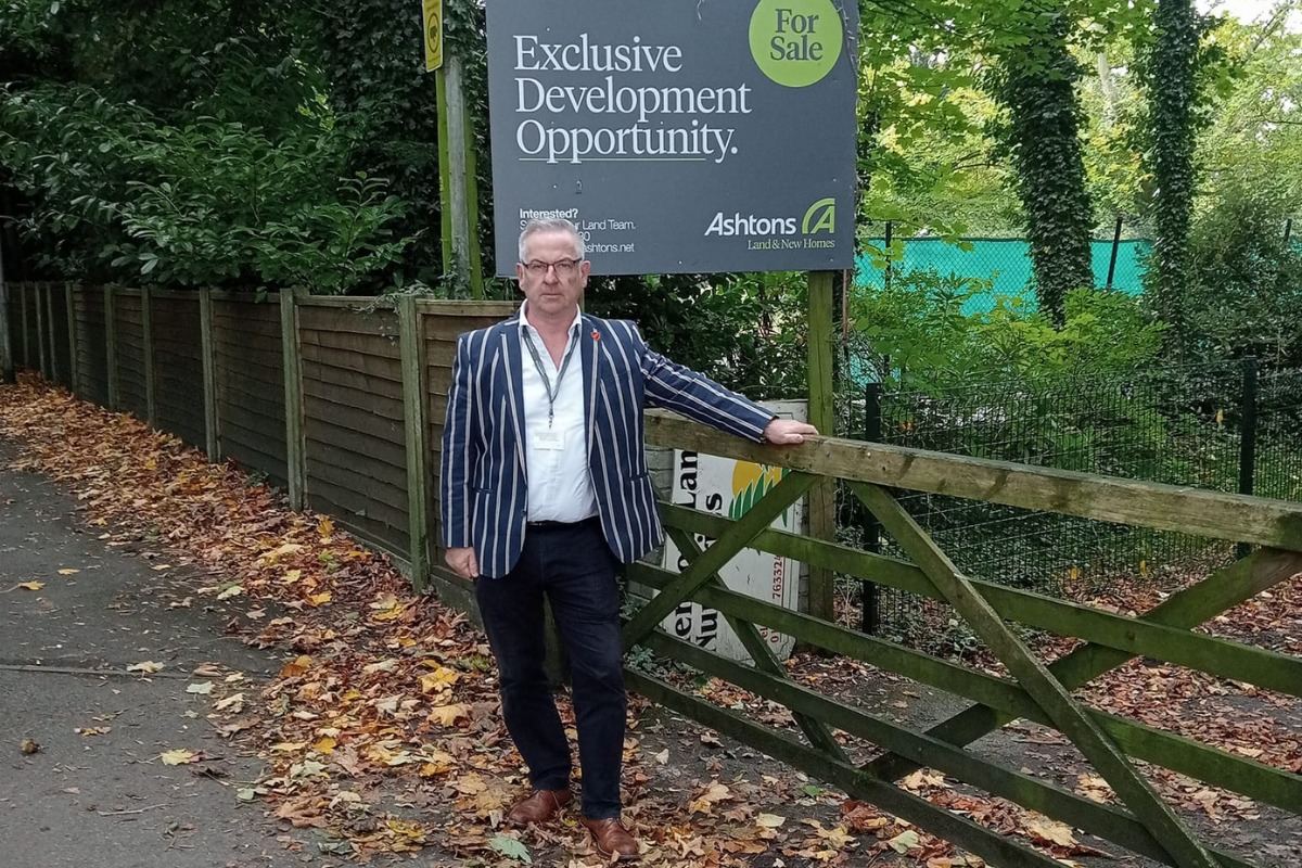 Cllr Neil Johnson at the nurseries site