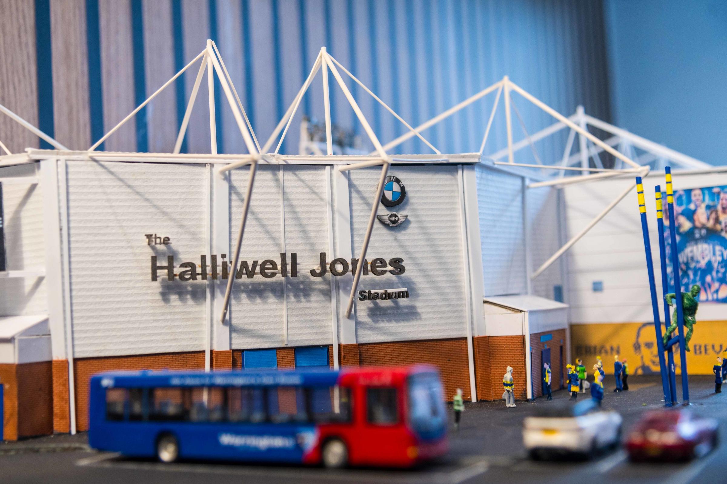 The detailed replica of Haliwell Jones Stadium