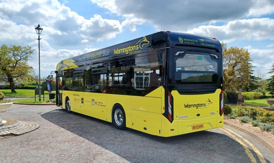 Warrington has a fleet of new electric buses