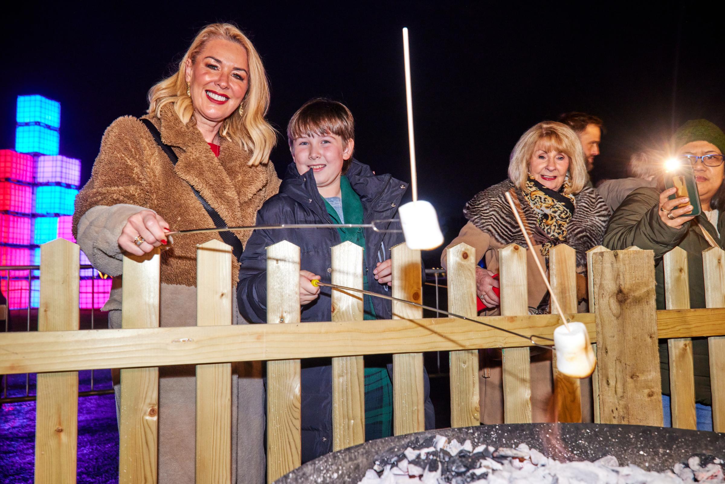 Actress Claire Sweeney at Knowsley Safari Enchanted with son Saxon